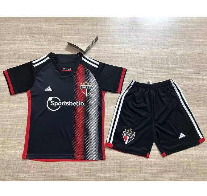 Sao Paulo FC 2023/24 Third Kids Soccer Suits Children Shirt + Shorts