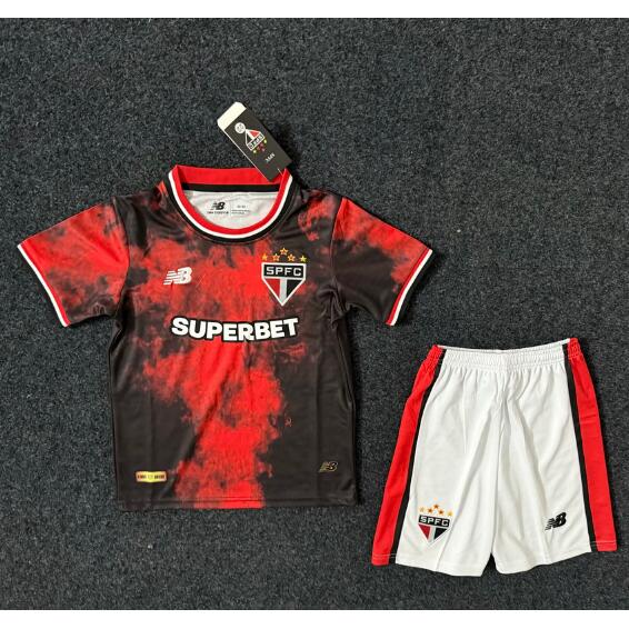 Sao Paulo FC 2024/25 Third Kids Soccer Kit Children Shirt + Shorts