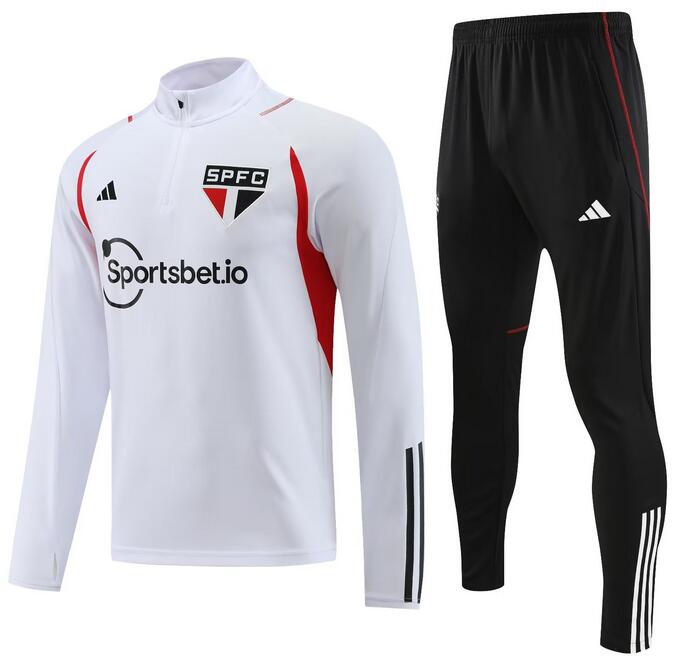 Sao Paulo 2023/24 White Training Suits (Sweatshirt+Trouser)