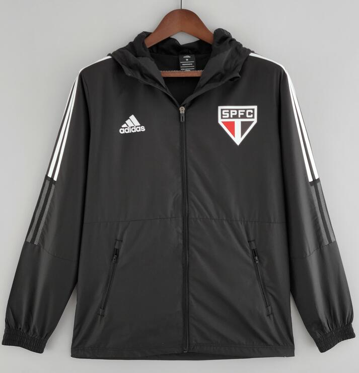 Sao Paulo FC 2022/23 Black Windbreaker Jacket
