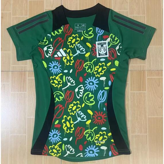 Tigres 2024/25 Special Women Green Shirt Soccer Jersey