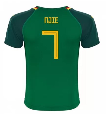 Cameroon 2018 World Cup Home Njie Shirt Soccer Jersey