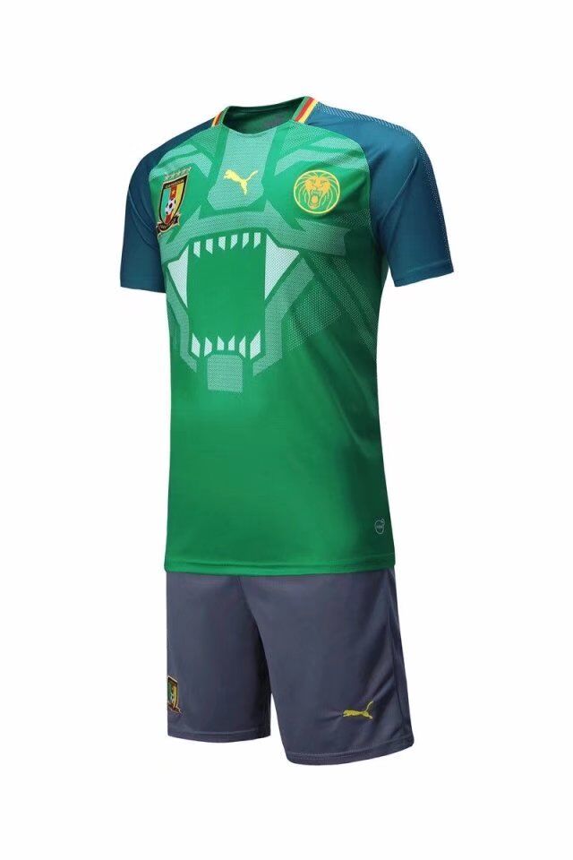 Cameroon 2018 World Cup Home Soccer Jersey Uniform (Shirt+shorts)