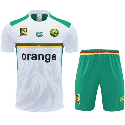 Cameroon 2025/26 White Training Uniforms (Shirt+Shorts)