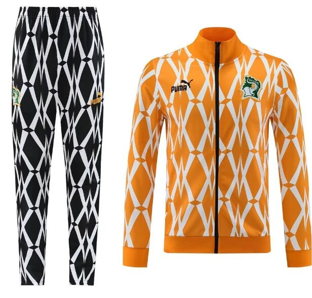 Ivory Coast 2023/24 Orange Training Suits (Jacket+Trouser)