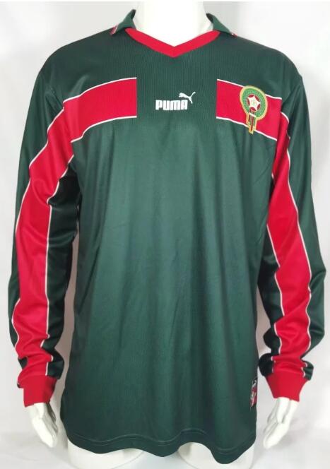 Morocco 1998 Third Retro Long Sleeved Shirt Soccer Jersey