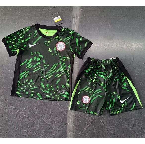 Nigeria 2024/25 Away Kids Soccer Kit Children Shirt And Shorts