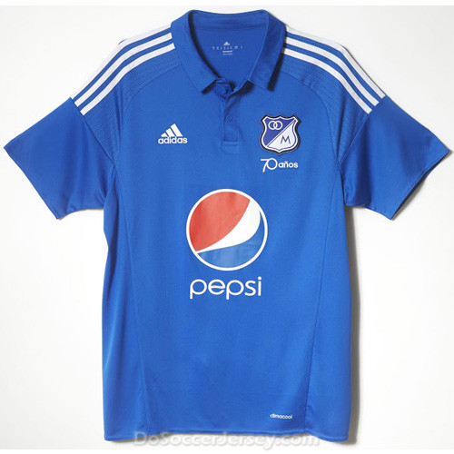 Millonarios 2016/17 Home Shirt Soccer Jersey