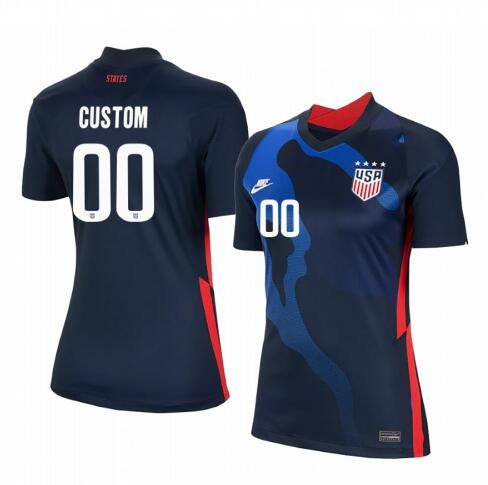 USA 2020 Away Navy Women Custom Shirt Soccer Jersey