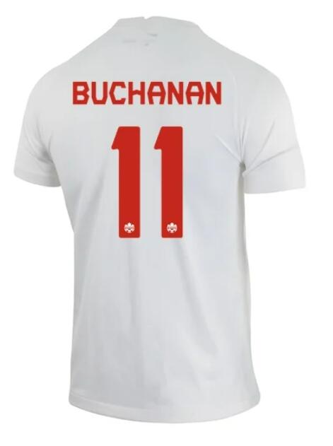Canada 2022 World Cup Away 11 Buchanan Shirt Soccer Jersey