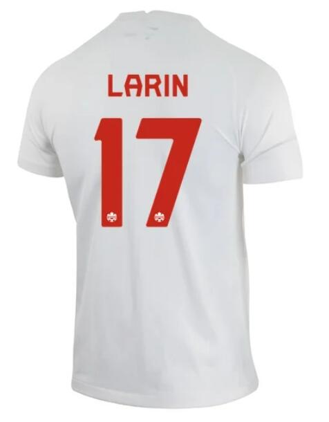 Canada 2022 World Cup Away 17 Larin Shirt Soccer Jersey