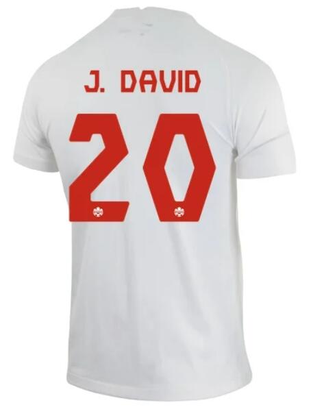 Canada 2022 World Cup Away 20 J.David Shirt Soccer Jersey