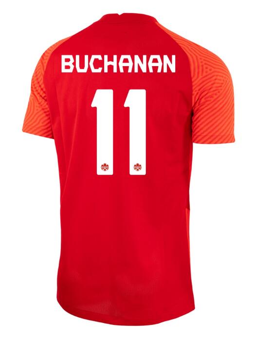 Canada 2022 World Cup Home 11 Buchanan Shirt Soccer Jersey