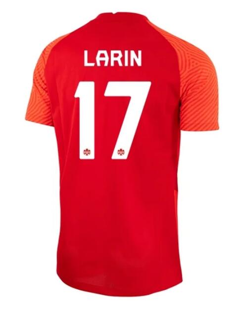 Canada 2022 World Cup Home 17 Larin Shirt Soccer Jersey