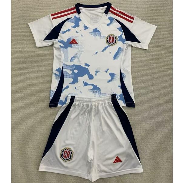 Costa Rica 2024 Copa America Away Kids Soccer Kit Children Shirt + Shorts
