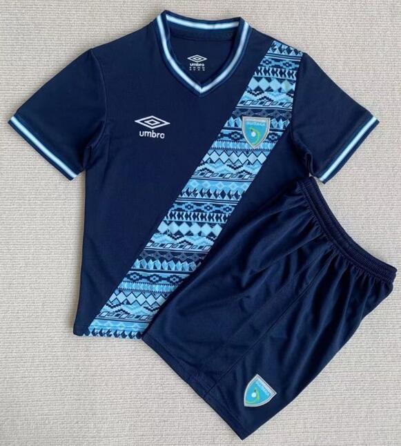 Guatemala 2023/24 Away Kids Soccer Kit Children Shirt + Shorts