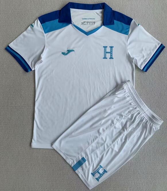 Honduras 2023/24 Home Kids Soccer Kit Children Shirt + Shorts