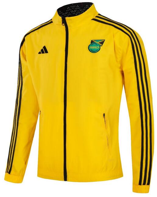 Jamaica 2023/24 Yellow Double-Face Windbreaker Jacket