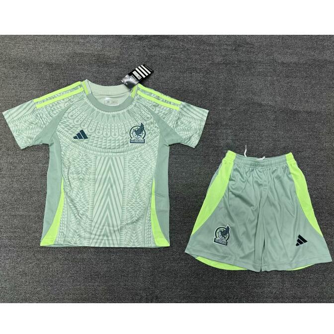 Mexico 2024/25 Away Kids Soccer Kit Children Shirt And Shorts