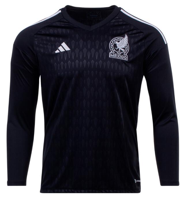 Mexico 2022 World Cup Goalkeeper Black Long Sleeved Shirt Soccer Jersey