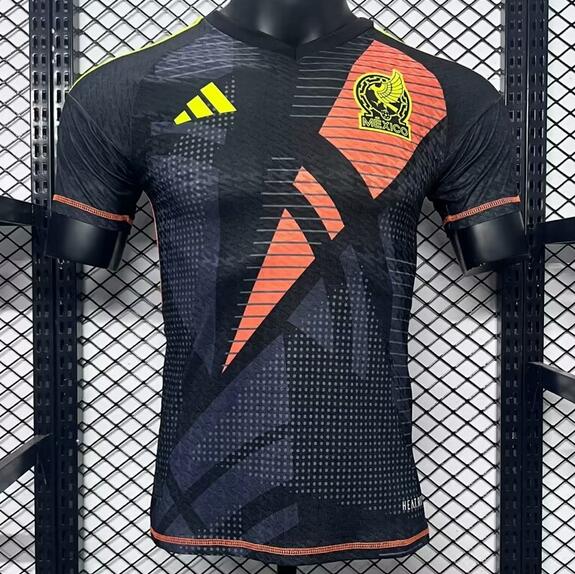 Mexico 2024/25 Goalkeeper Black Match Version Shirt Soccer Jersey