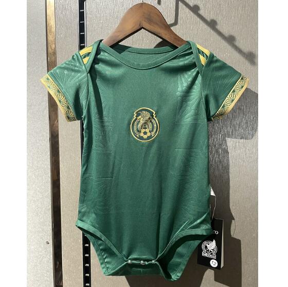 Mexico 2025/26 Gold Cup Green Infant Baby Shirt Soccer Jersey Kit