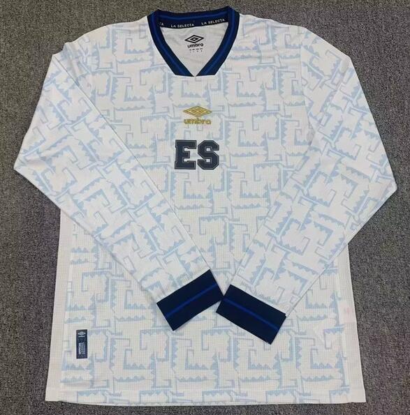 El Salvador 2023/24 Away Long Sleeved Shirt Soccer Jersey