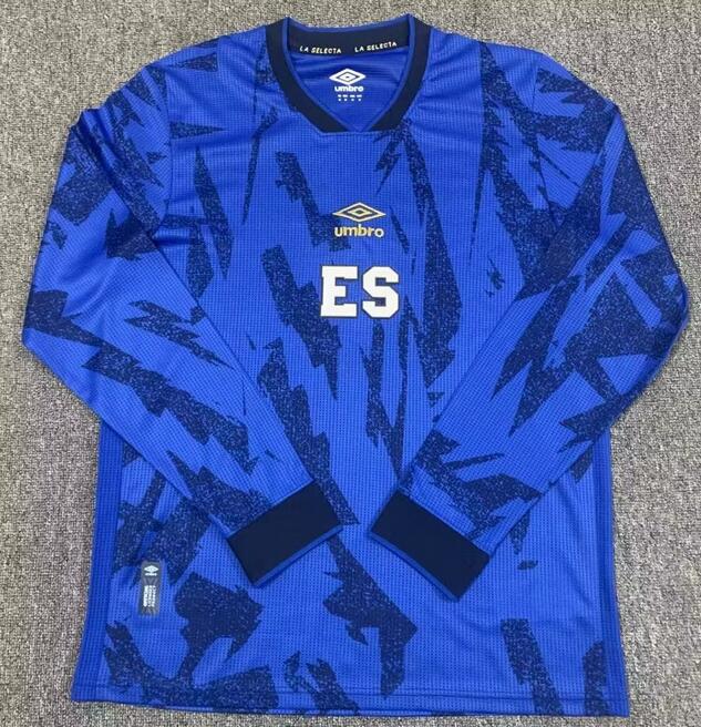 El Salvador 2023/24 Home Long Sleeved Shirt Soccer Jersey