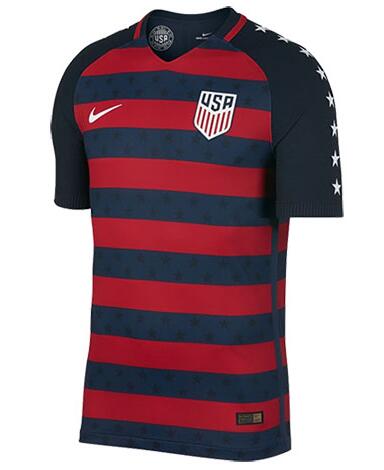 USA 2017 Gold Cup Home Red Navy Shirt Soccer Jersey