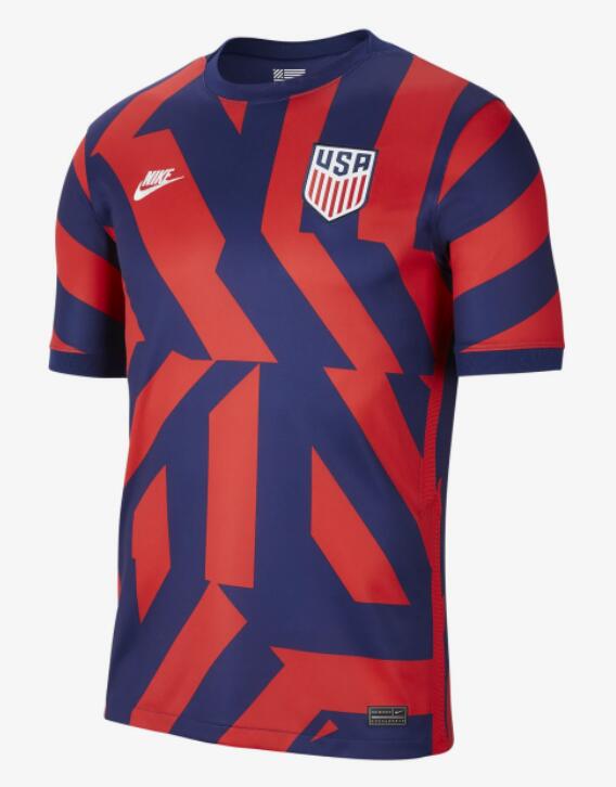 USA 2021/22 Away Navy Red Shirt Soccer Jersey