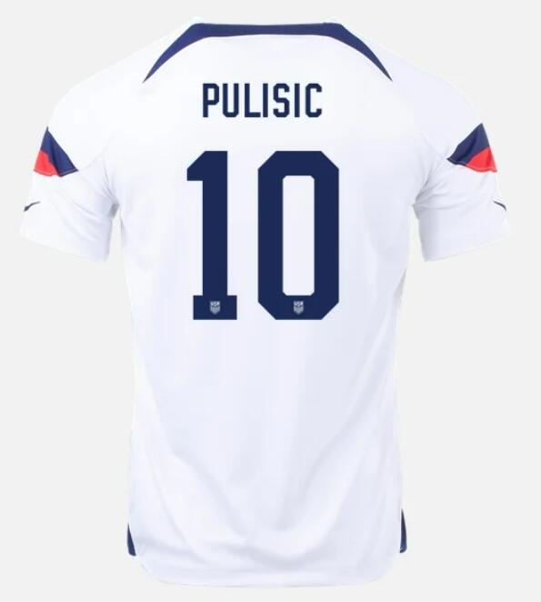 USA 2022 World Cup Home 10 CHRISTIAN PULISIC Shirt Soccer Jersey