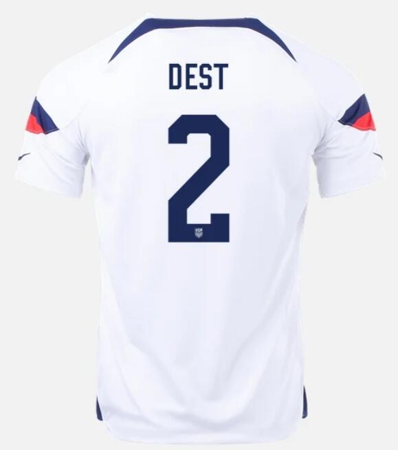 USA 2022 World Cup Home 2 SERGIÑO DEST Shirt Soccer Jersey