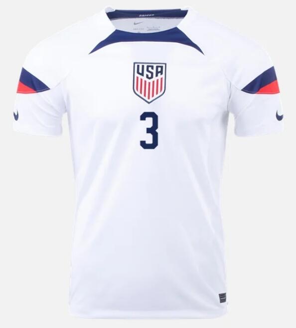 USA 2022 World Cup Home 3 WALKER ZIMMERMAN Shirt Soccer Jersey