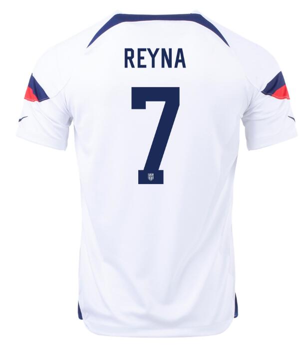 USA 2022 World Cup Home 7 GIOVANNI REYNA Shirt Soccer Jersey
