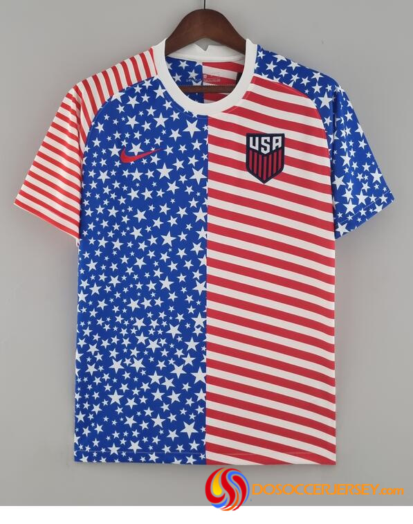 USA 2022/23 Special Red Blue Shirt Soccer Jersey