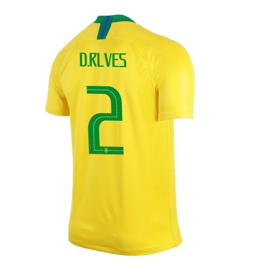 Brazil 2018 World Cup Home D.Rlves Shirt Soccer Jersey