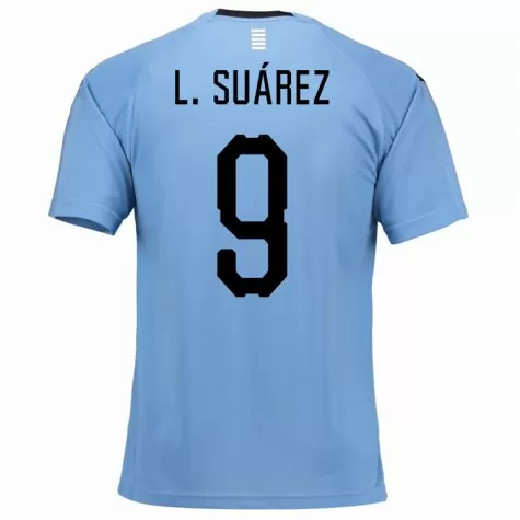 Uruguay 2018 World Cup Home Luis Suárez Shirt Soccer Jersey