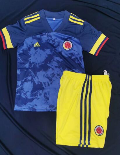 Colombia 2020 Away Kids Soccer Kit Children Shirt And Shorts