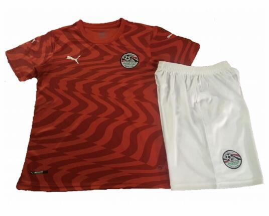 Egypt 2019 World Cup Home Children Soccer Kit Shirt And Shorts