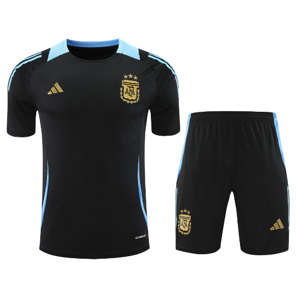 Argentina 2024/25 Black Training Uniforms (Shirt+Shorts)