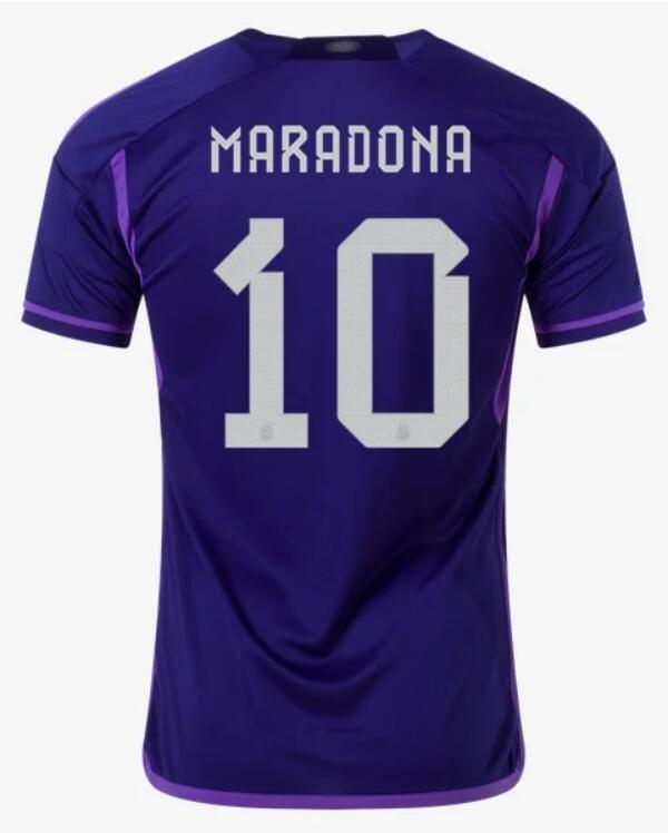 Argentina 2022 World Cup Away 10 Maradona Shirt Soccer Jersey