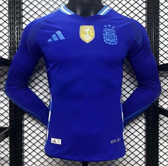 Argentina 2024/25 Away Long Sleeved Match Version Shirt Soccer Jersey