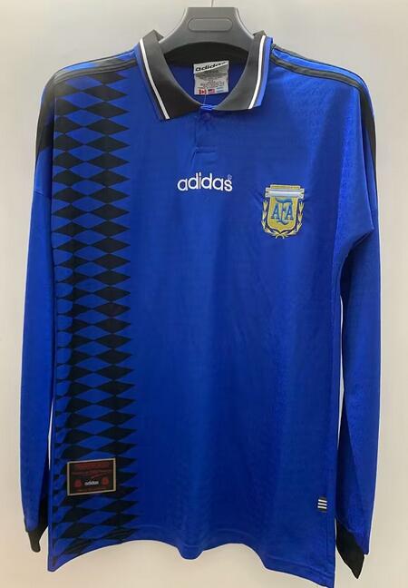 Argentina 1994 Away Retro Long Sleeved Shirt Soccer Jersey