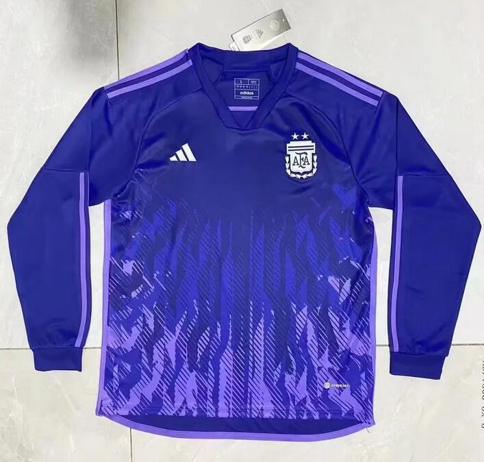 Argentina 2022 World Cup Away Long Sleeved Shirt Soccer Jersey Dosoccerjersey Shop