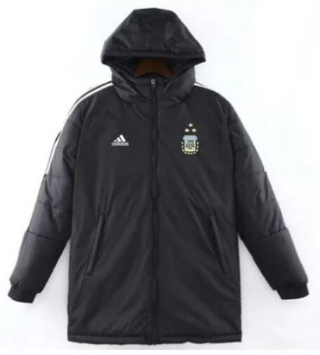 Argentina 2022 World Cup Black 3 Stars Winter Coat