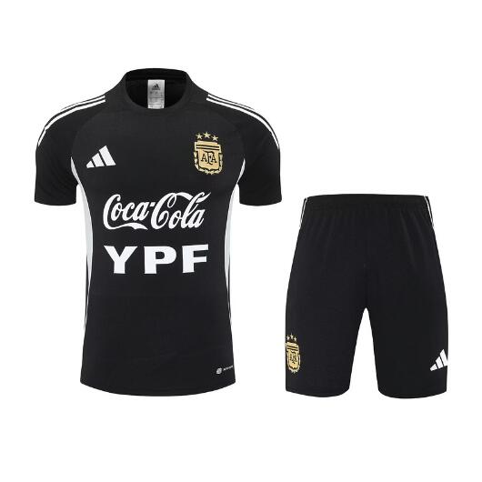 Argentina 2025/26 Black Training Uniforms (Shirt+Shorts)