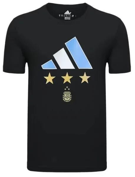 Argentina 2022 World Cup Black 3 Stars T-Shirt