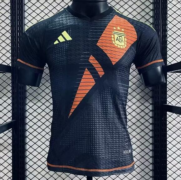 Argentina 2024/25 Goalkeeper Black Match Version Shirt Soccer Jersey