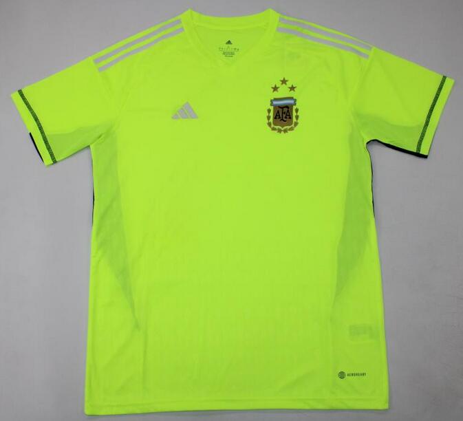 Argentina 2022 World Cup Goalkeeper 3 Stars Green Shirt Soccer Jersey