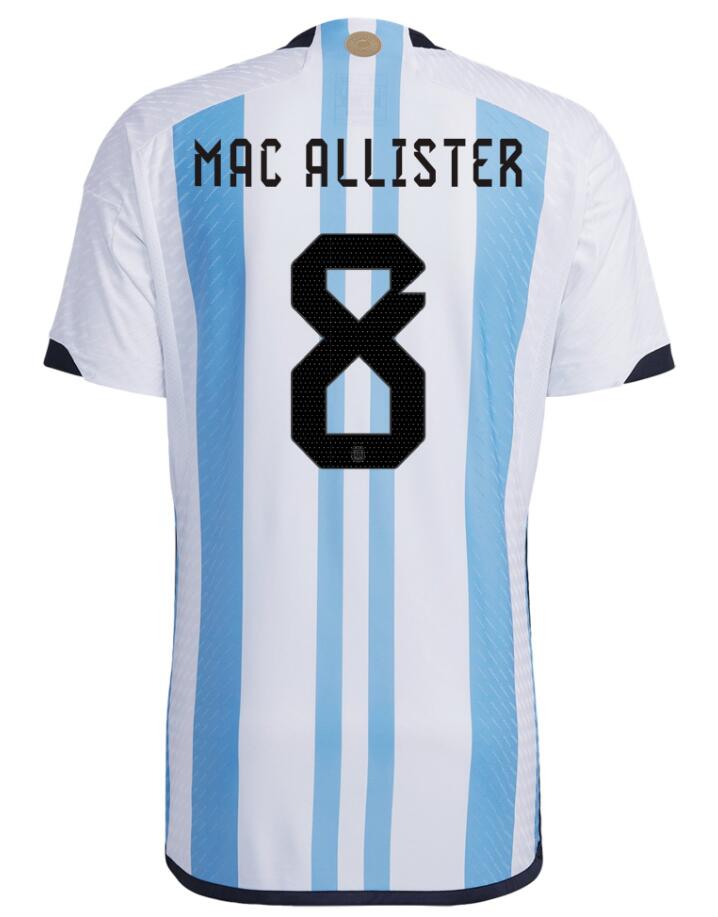 Match Version Argentina 2022 World Cup Home 8 ALEXIS MAC ALLISTER Shirt